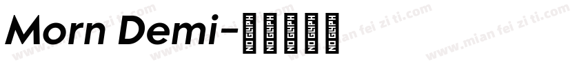 Morn Demi字体转换